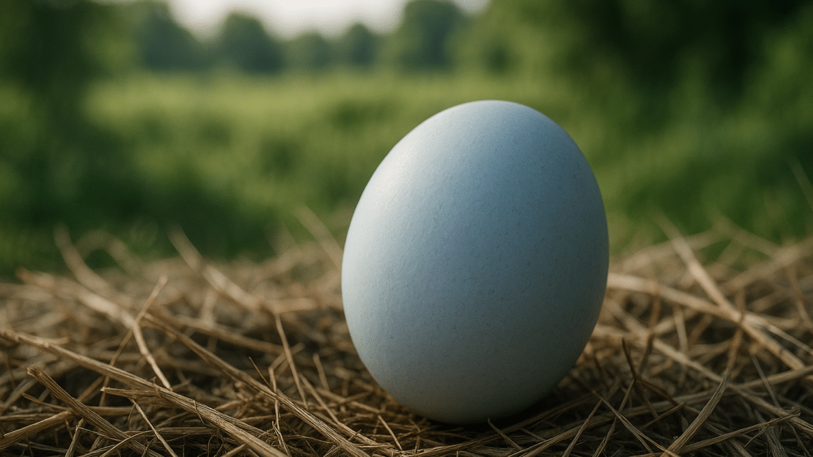 poule oeuf bleue